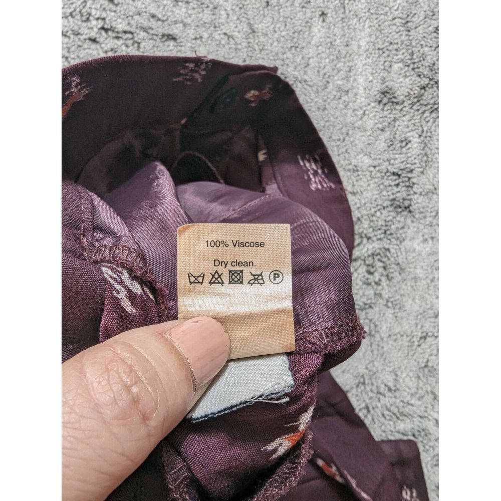 Madewell 1937 Pleated Tapered Leg Pants Women's Size 4 Purple - Picture 5 of 14